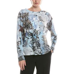 Picadilly Womens  Crewneck Printed Top, Blue